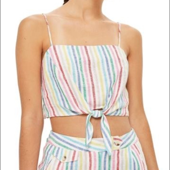 Topshop Tops - Topshop Rainbow Sun Top
